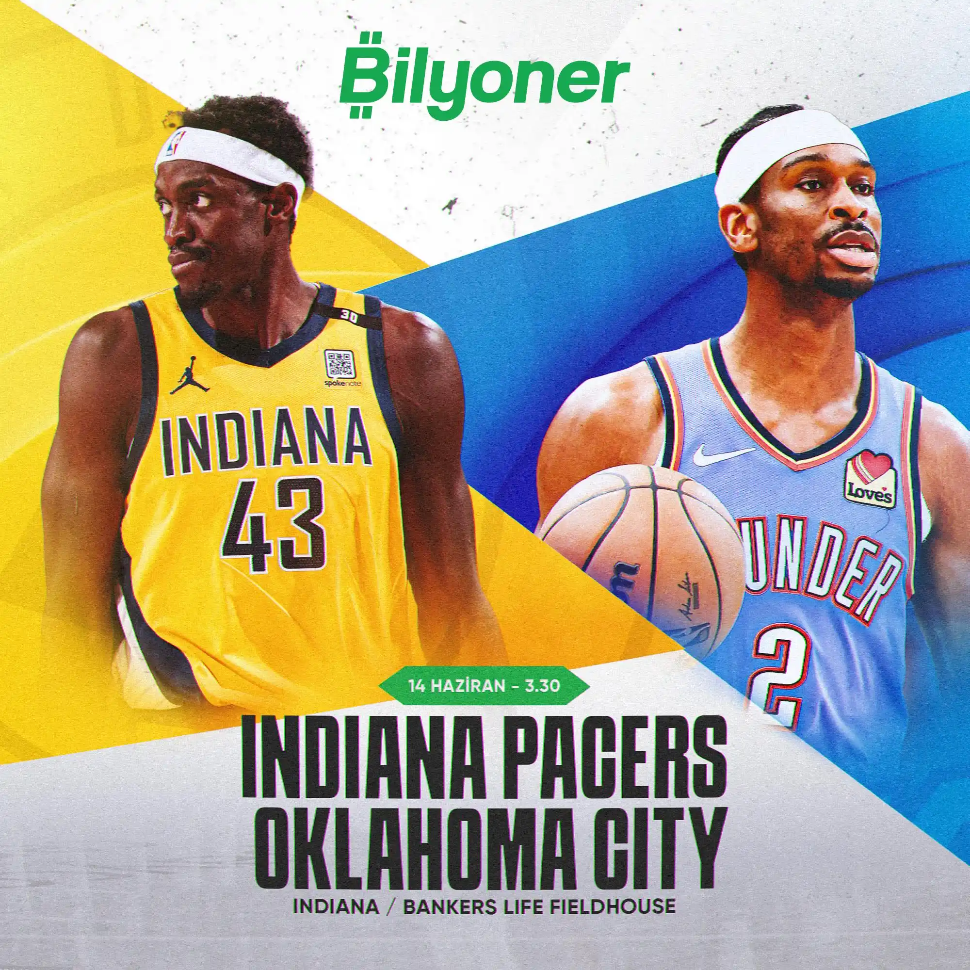 Image from Bilyoner: 🏀 NBA Final Serisi alev alev! Pacers 2-1 önde! 🔥 💚 Hemen Bilyoner'...