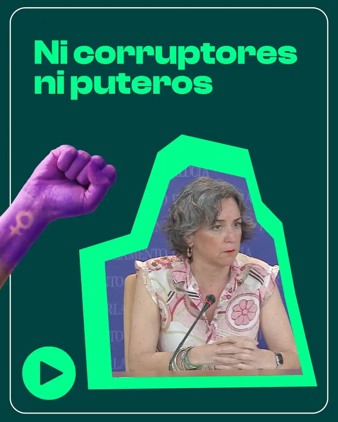 Image from Adelante Andalucía: ‼️¡Ni corruptores ni puteros! 🟣 Instagram https://www.instagram.com/...