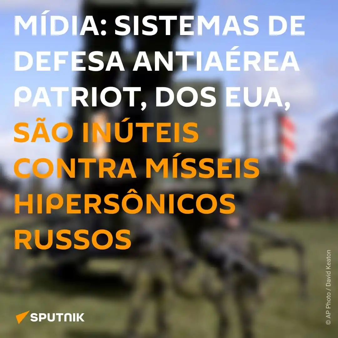 Image from Sputnik Brasil: 💥 Os sistemas de mísseis antiaéreos Patriot, dos EUA, estão se tornan...