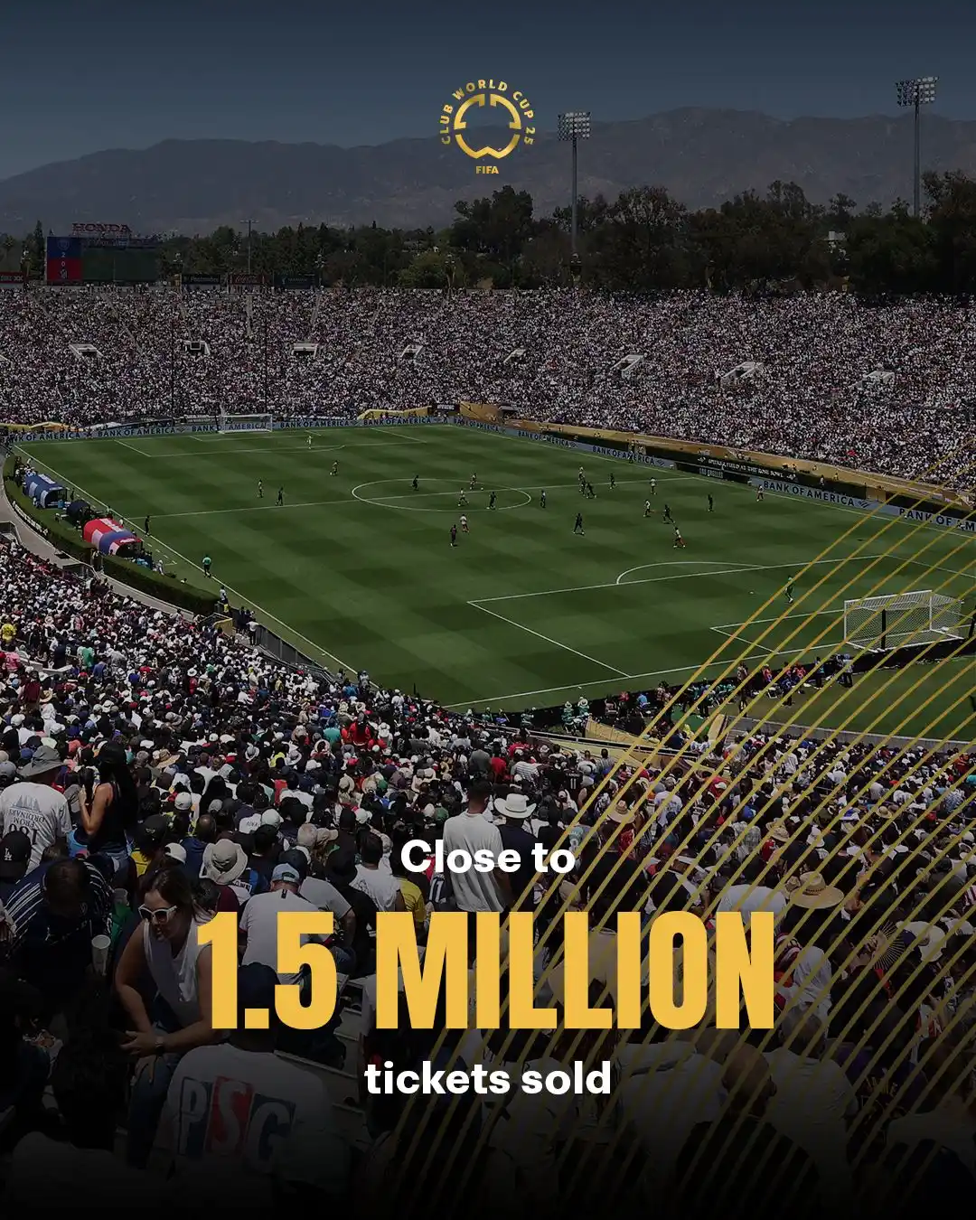 Image from FIFA: Over 340,000 fans attended 🙌 Close to 1.5 million tickets sold 👏 Fan...