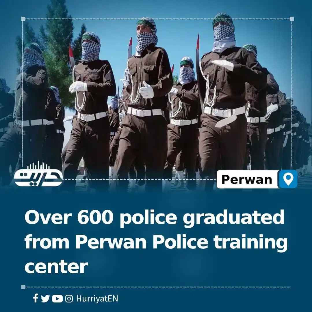 Image from Hurriyat Radio English: Over 600 police graduated from Perwan Police training center The Mini...