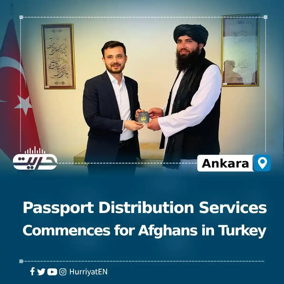 Image from Hurriyat Radio English: Passport Distribution Services Commences for Afghans in Turkey The Af...