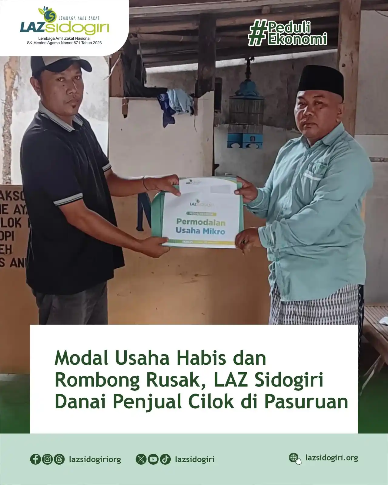 Image from LAZ Sidogiri: Pasuruan, Kamis (15/05/2025) Guna kembangkan Usaha wong cilik, LAZ Sid...