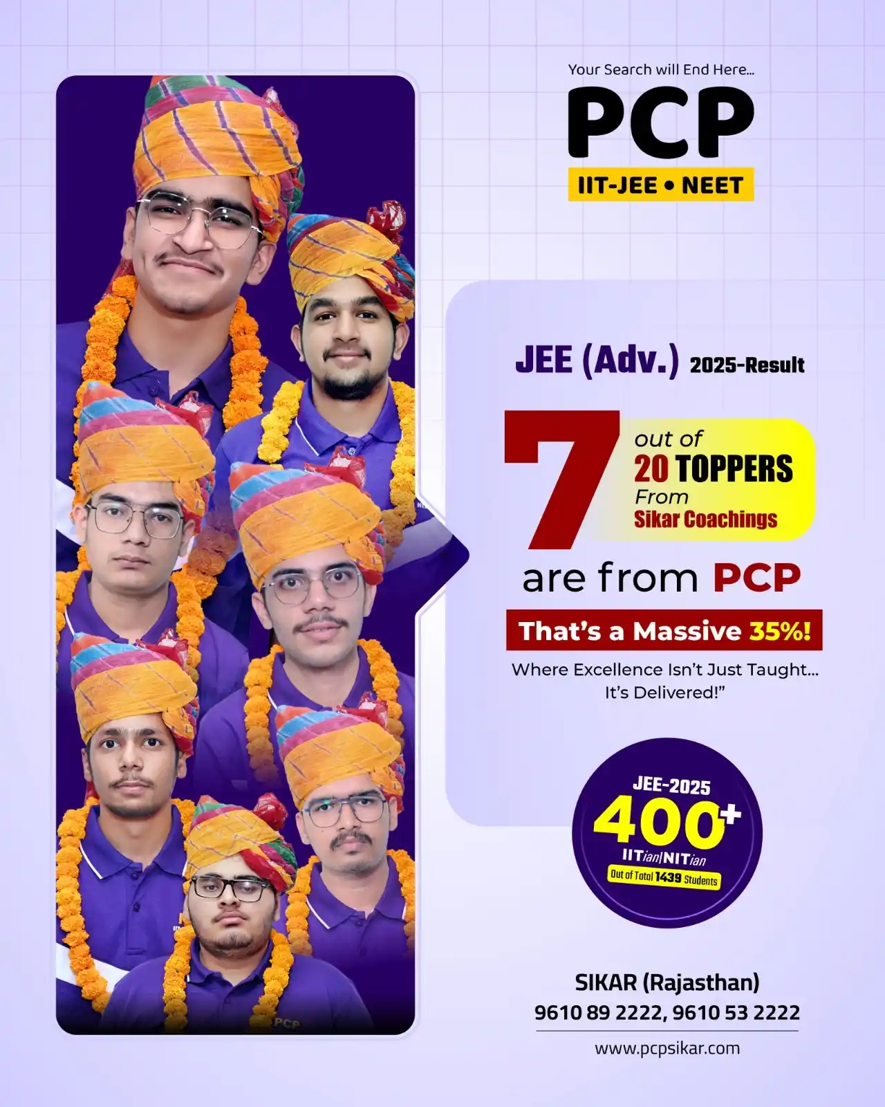 Image from Prince Education Hub, Sikar: 🎯 PCP Does It Again! 💥 Out of 20 toppers from Sikar, 7 are from PCP ...
