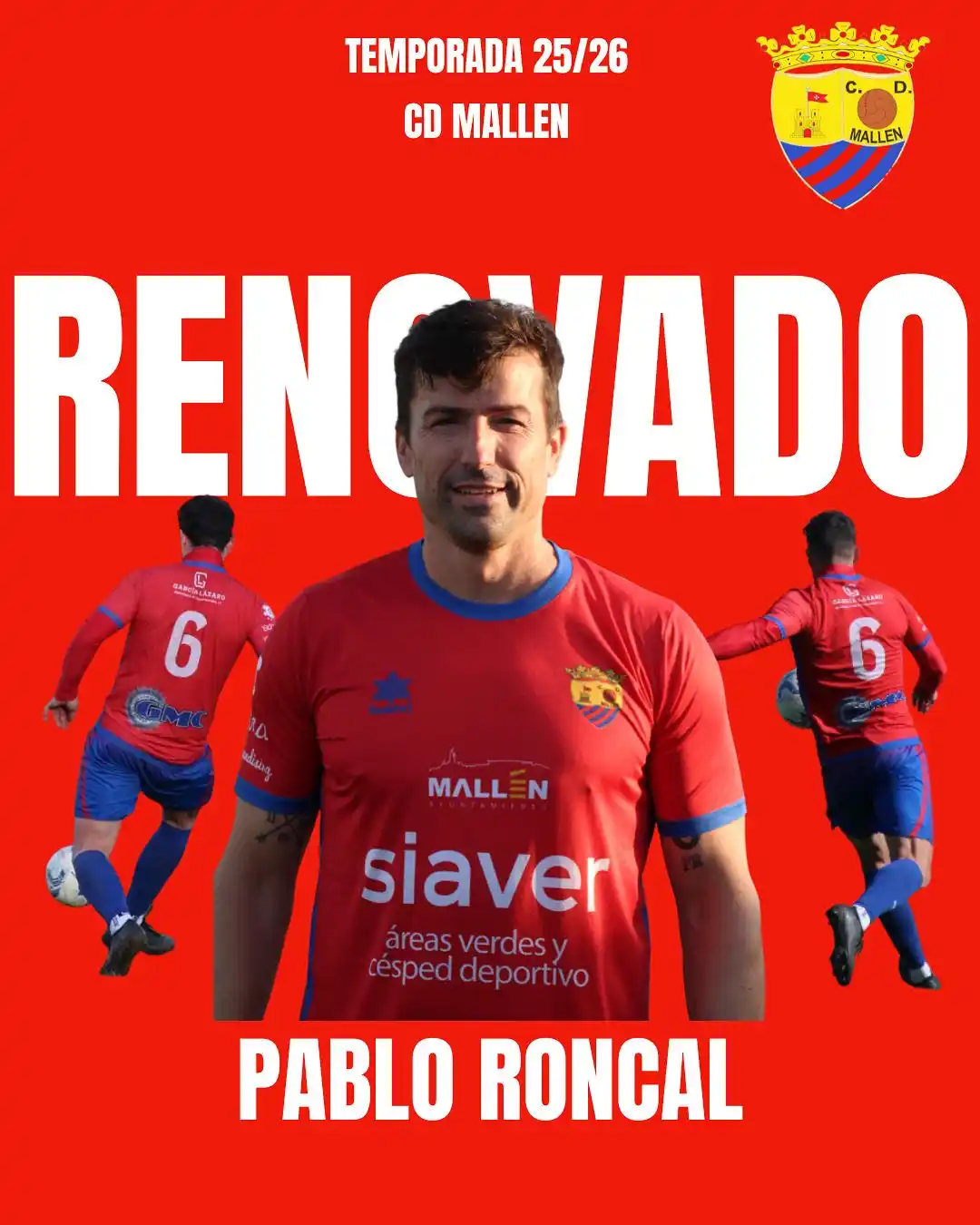 Image from CD Mallén : ⚽️RENOVACIÓN⚽️  La segunda renovación es la de una de nuestros veteran...