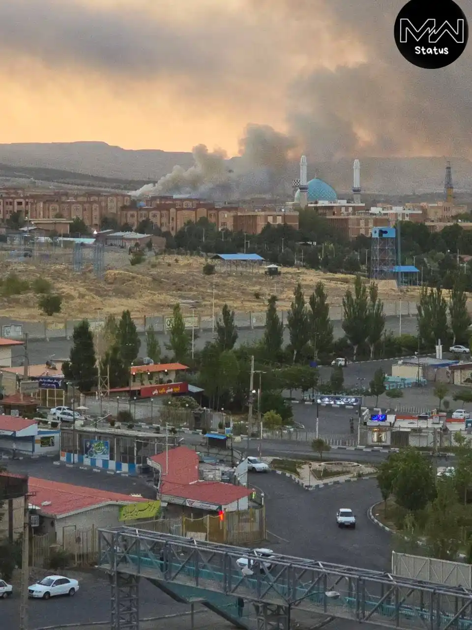 Image from Mw Status News: Reports in Iran: the IDF striked near Imam Hussein University and the ...