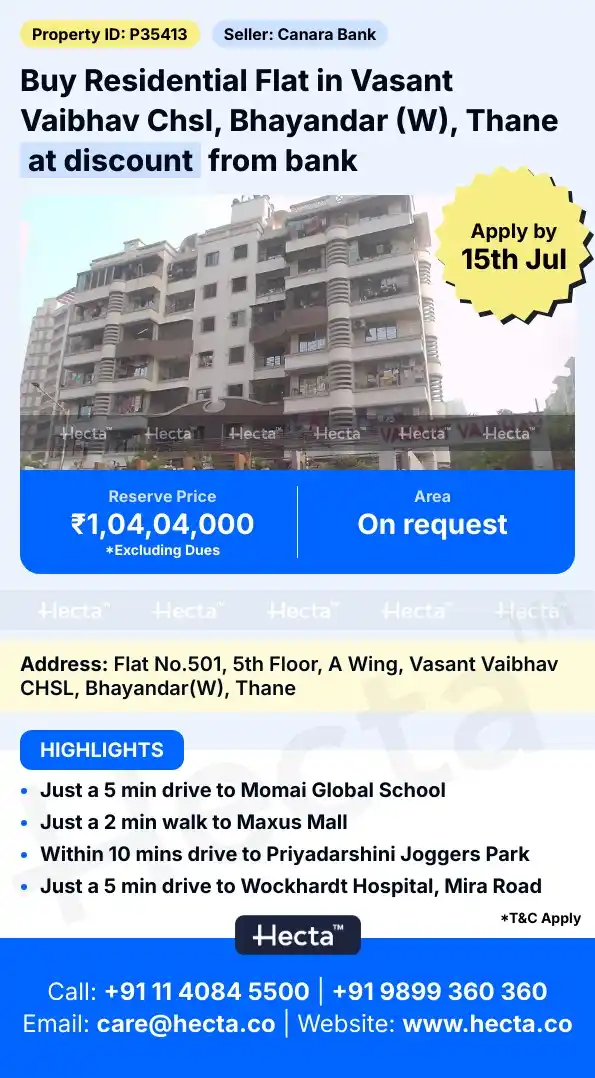 Image from Hecta: *Residential Flat in Vasant Vaibhav Chsl, Bhayandar (W), Thane* Visit...