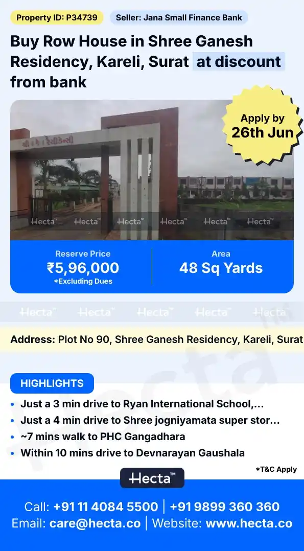 Image from Hecta: *Row House in Shree Ganesh Residency, Kareli, Surat* Visit this prope...