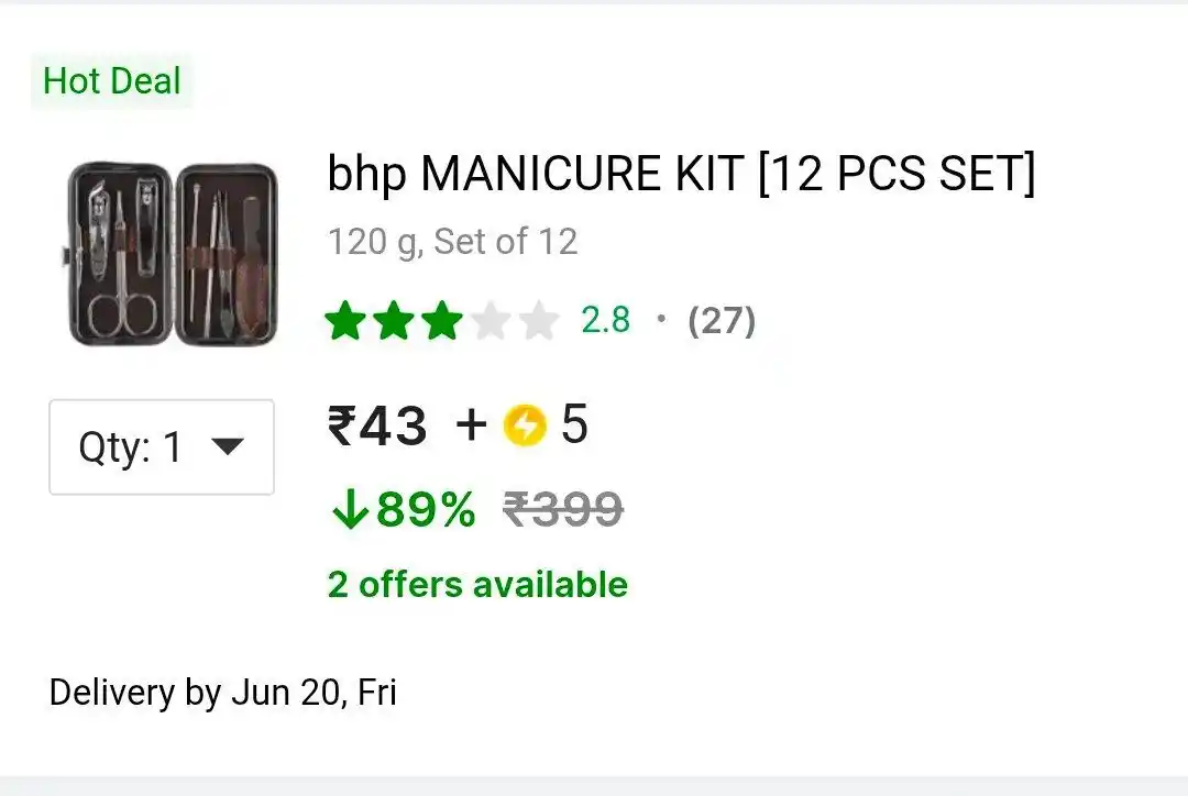 Image from Shopping Area ✨: 🔥Set Of 12 Manicure Set @₹43 + 5 SC ➡️https://fkrt.store/s/5s9den...