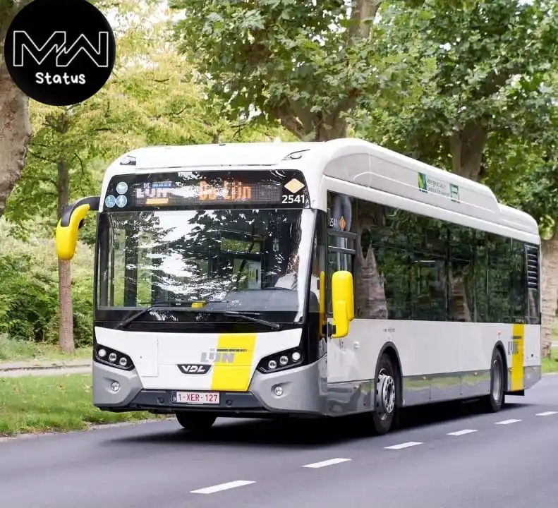 Image from Mw Status News: *Shocking Fatal Stabbing Aboard Antwerp DE LIJN Bus:* Panic and chaos...