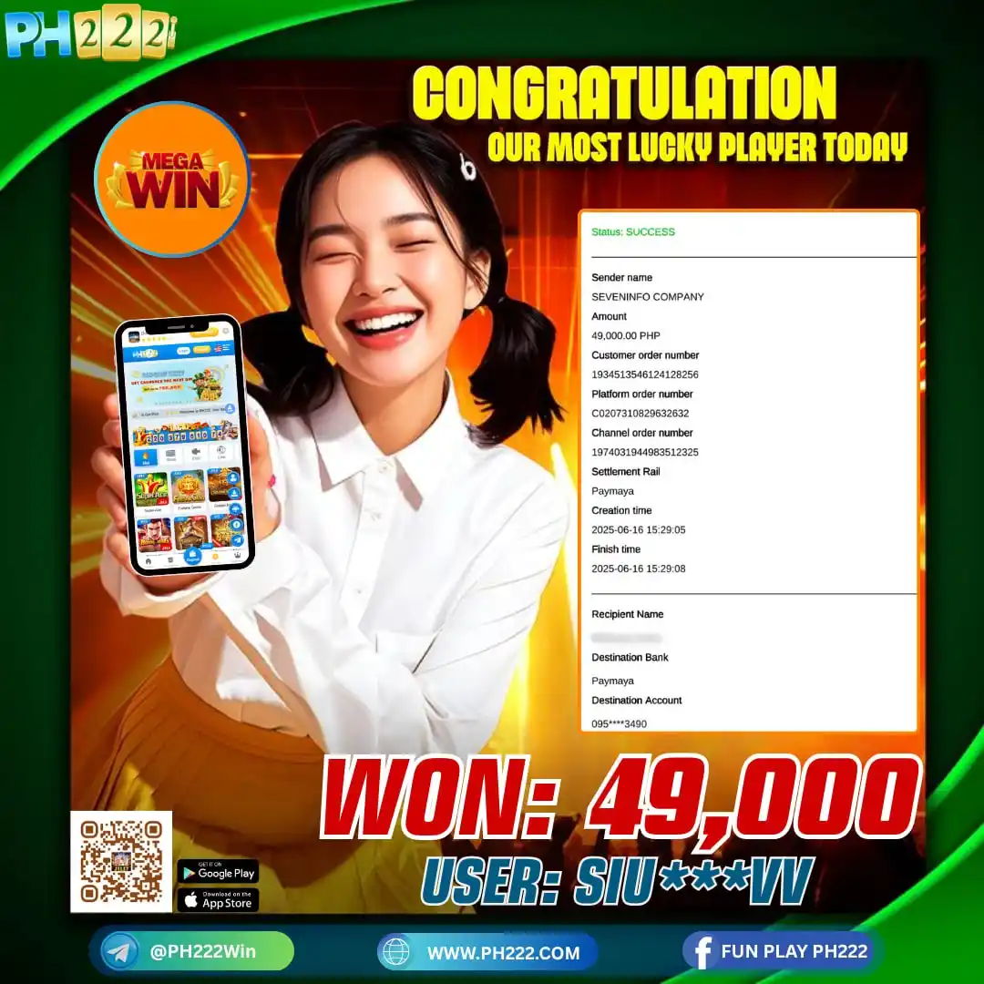 Image from PH222.OFFICIAL🇵🇭: ✨ Slots – Official Game Partner ✨ 📢Congrats to PH222 players for win...