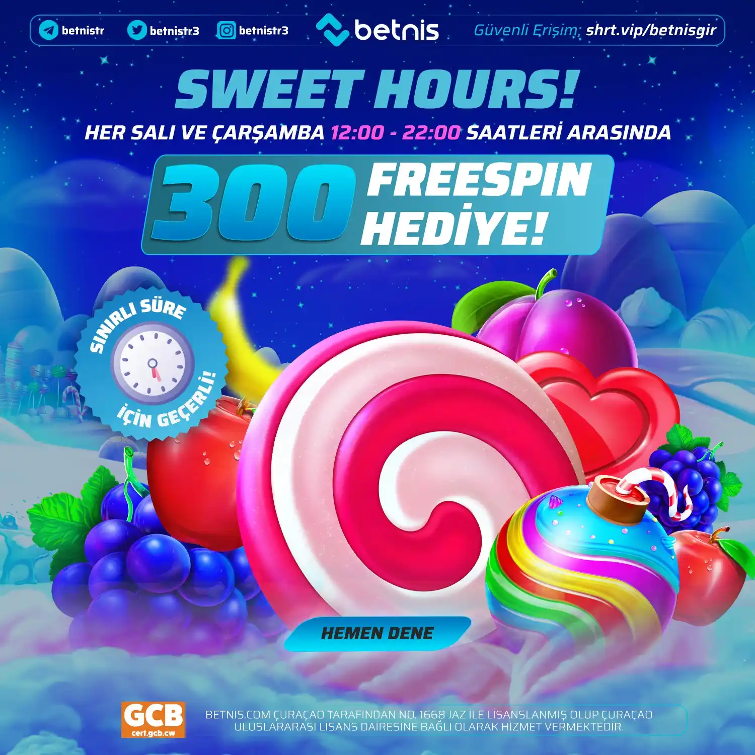 Image from BETNİS: *📣 Sweet Hours Zamanı! 🍭* Sweet Hours kampanyamız her Salı ve Çarşa...
