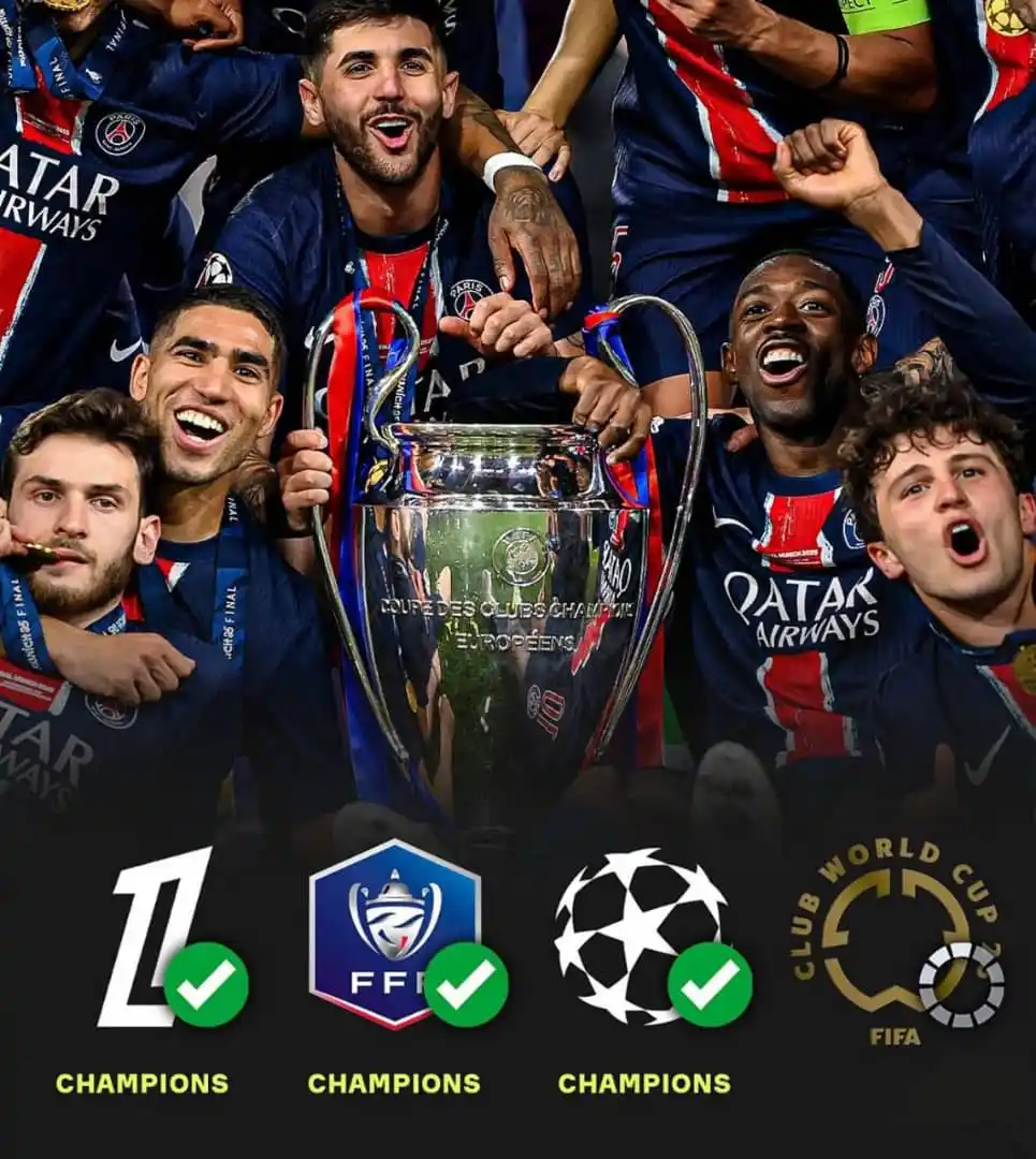 Image from The TrioBlog: The quadruple is still set for PSG 🏆⚡ ℹ️ @Matchday...