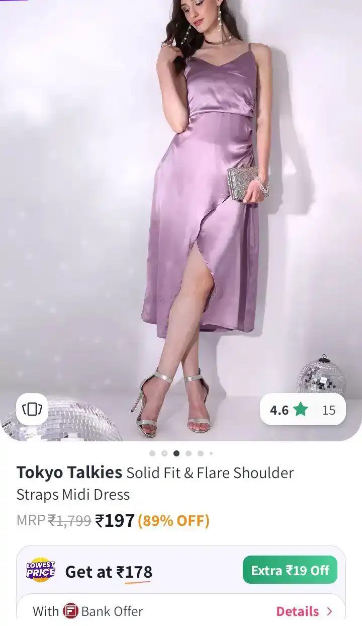 Image from Shopping Area ✨: Tokyo Talkies Midi Dress 197/- https://myntr.store/s/3qlsul...