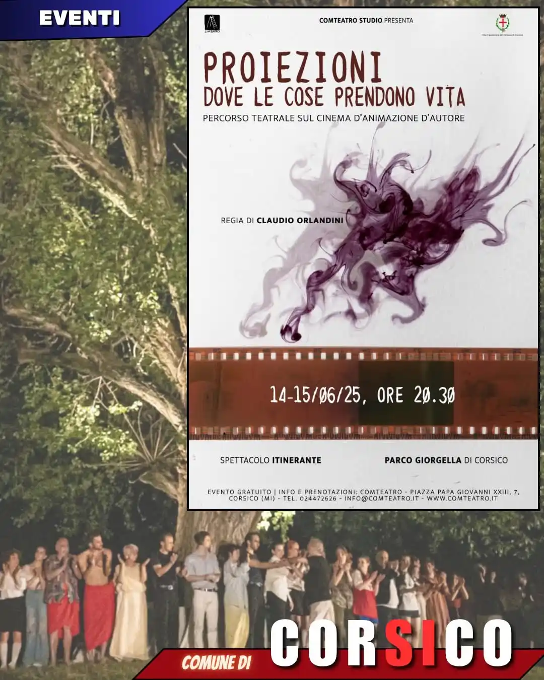 Image from Comune di Corsico: 🎭 TORNA LO SPETTACOLO ITINERANTE DI COMTEATRO! 💁🏻♀️ Quest’anno, ...