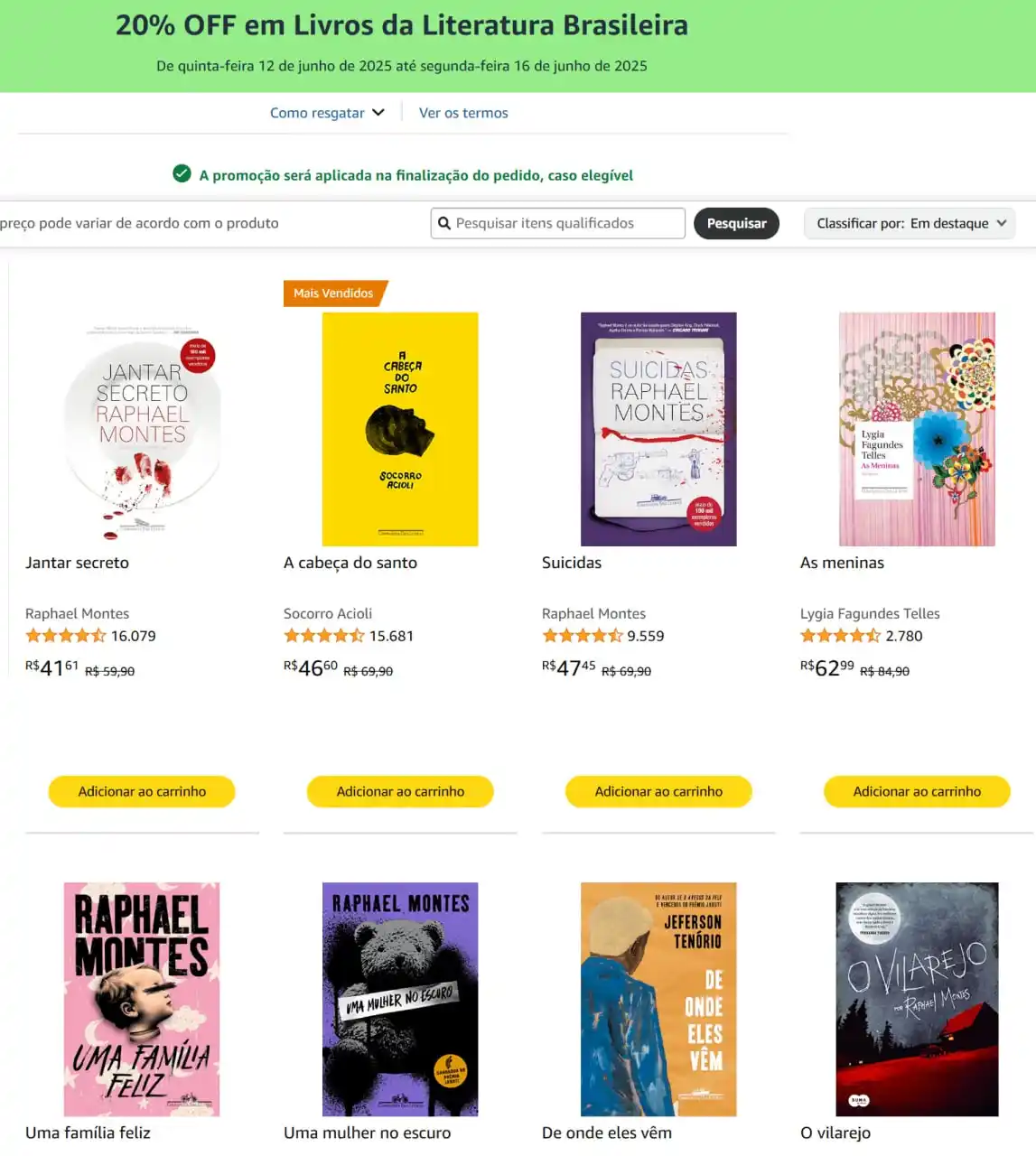 Image from Promo De Livros - Bananamize 📚: 🚨🚨 ÚLTIMO DIA DE CUPOM 📚 20% OFF em Livros da Literatura Brasil...