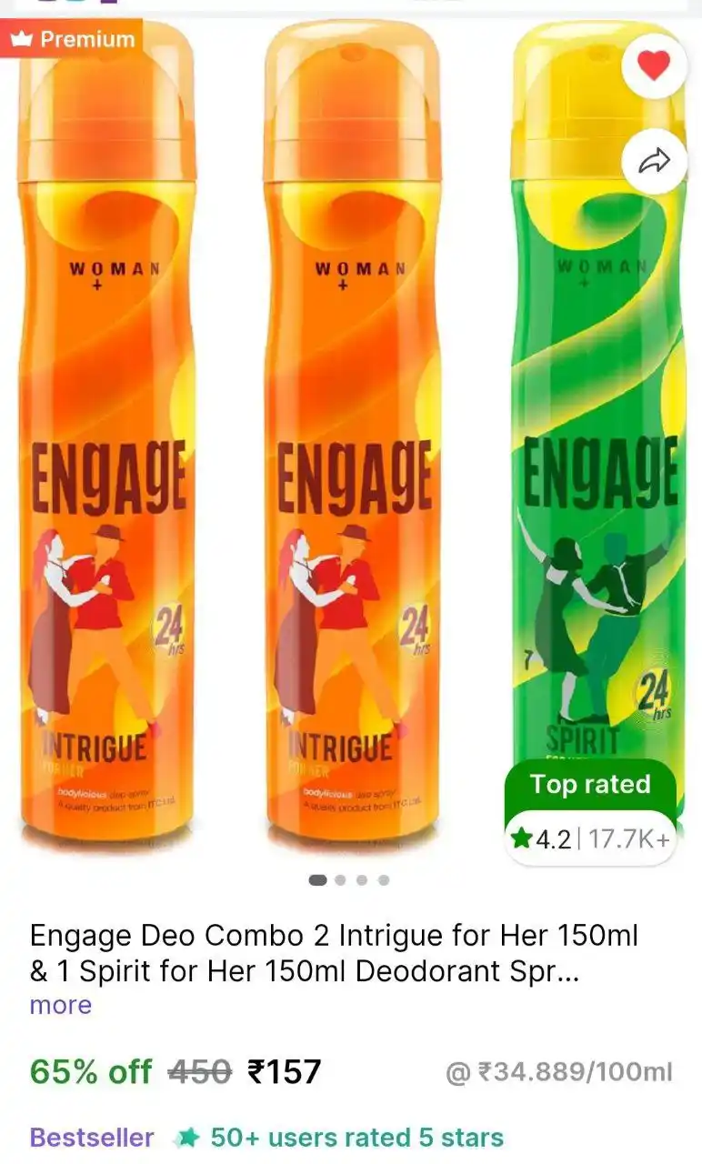 Image from Shopping Area ✨: 🔥Uthao: Rs157 Pack Of 3 Engage Deo https://bittli.in/6p4WD <a clas...