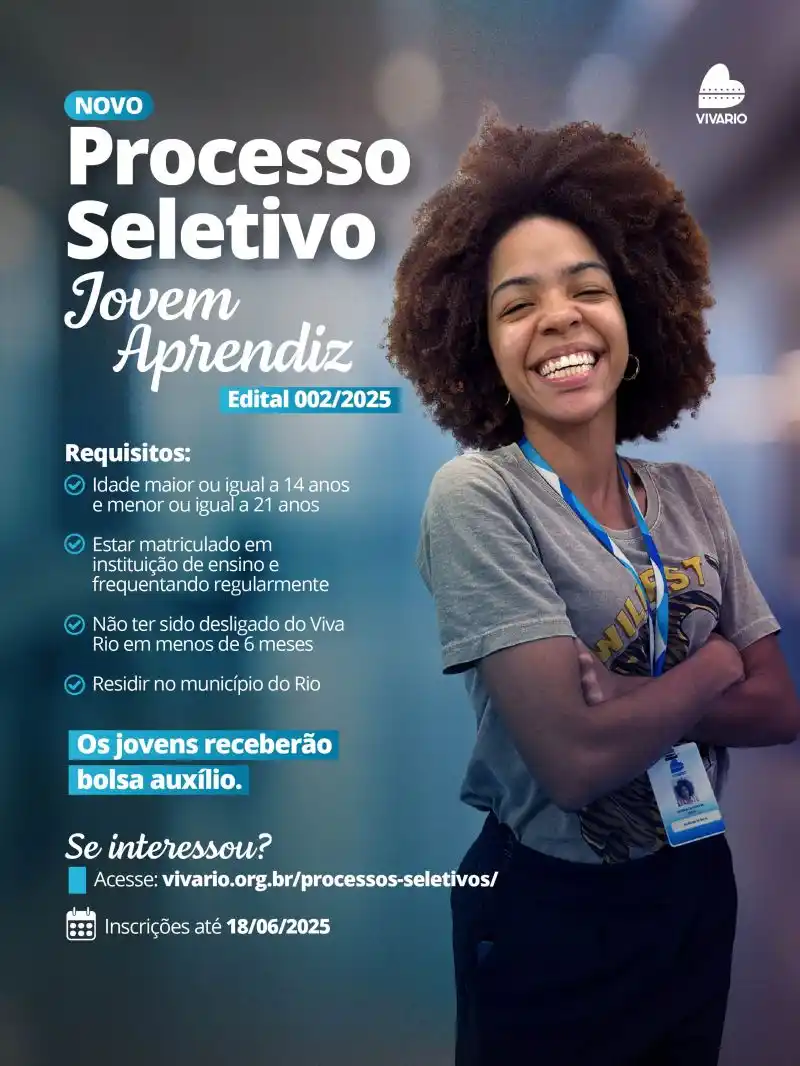 Image from VAGAS: 🚨 VAGAS ABERTAS 🚨 Tem entre 14 e 21 anos? Só vem! Para concorrer a ...
