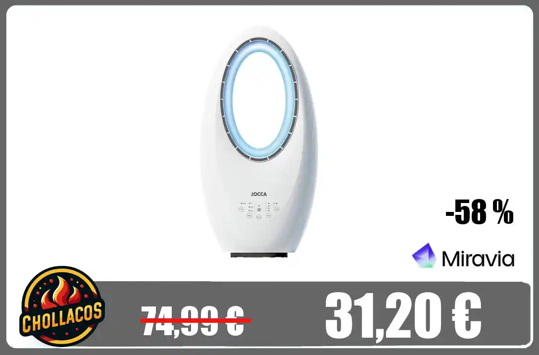 Image from Chollacos: 🔥 *VENTILADOR SIN ASPAS* # 🔥 Jocca bladeless, silent fan, with au...