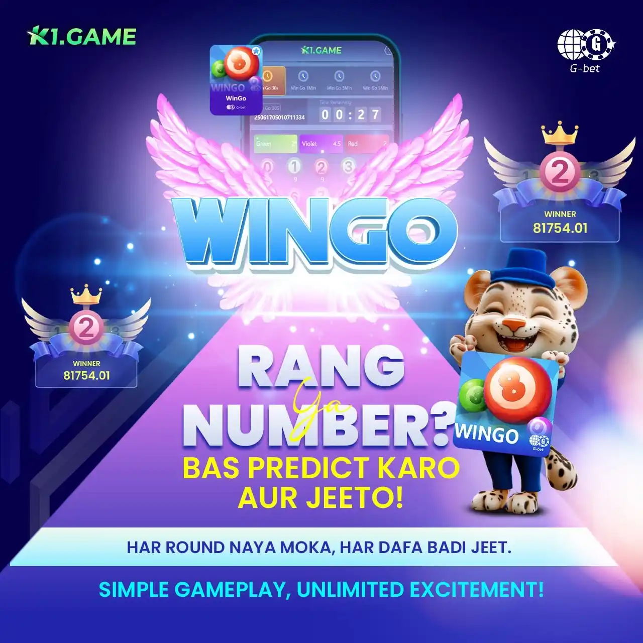 Image from K1.Game Official Agent: 🎯 Wingo — K1.GAME ka super hit number guessing game! Fast pace × Hig...