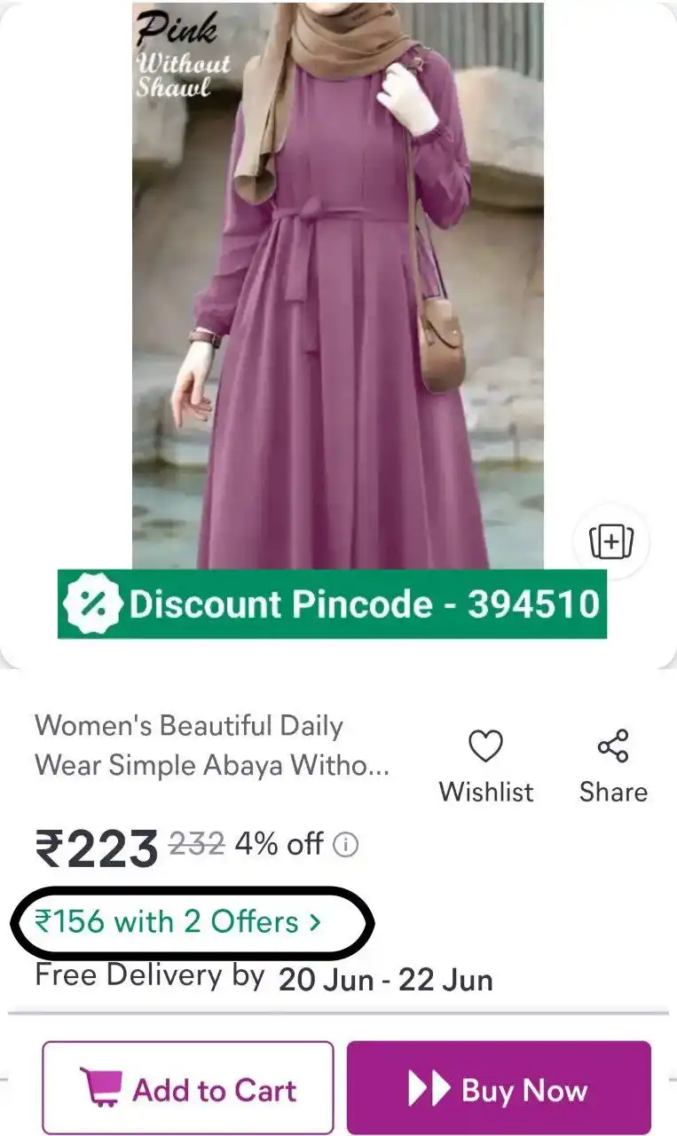 Image from Shopping Area ✨: Women,s Abaya ₹156 https://bittli.in/0AKGM...