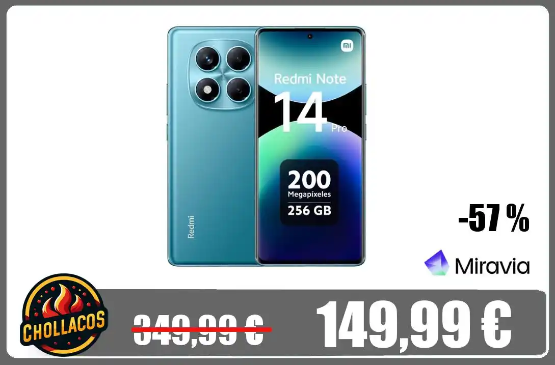Image from Chollacos: 🔥 *XIAOMI REDMI NOTE 14 PRO 8+256GB* # 🔥 Xiaomi redmi note 14 pro...