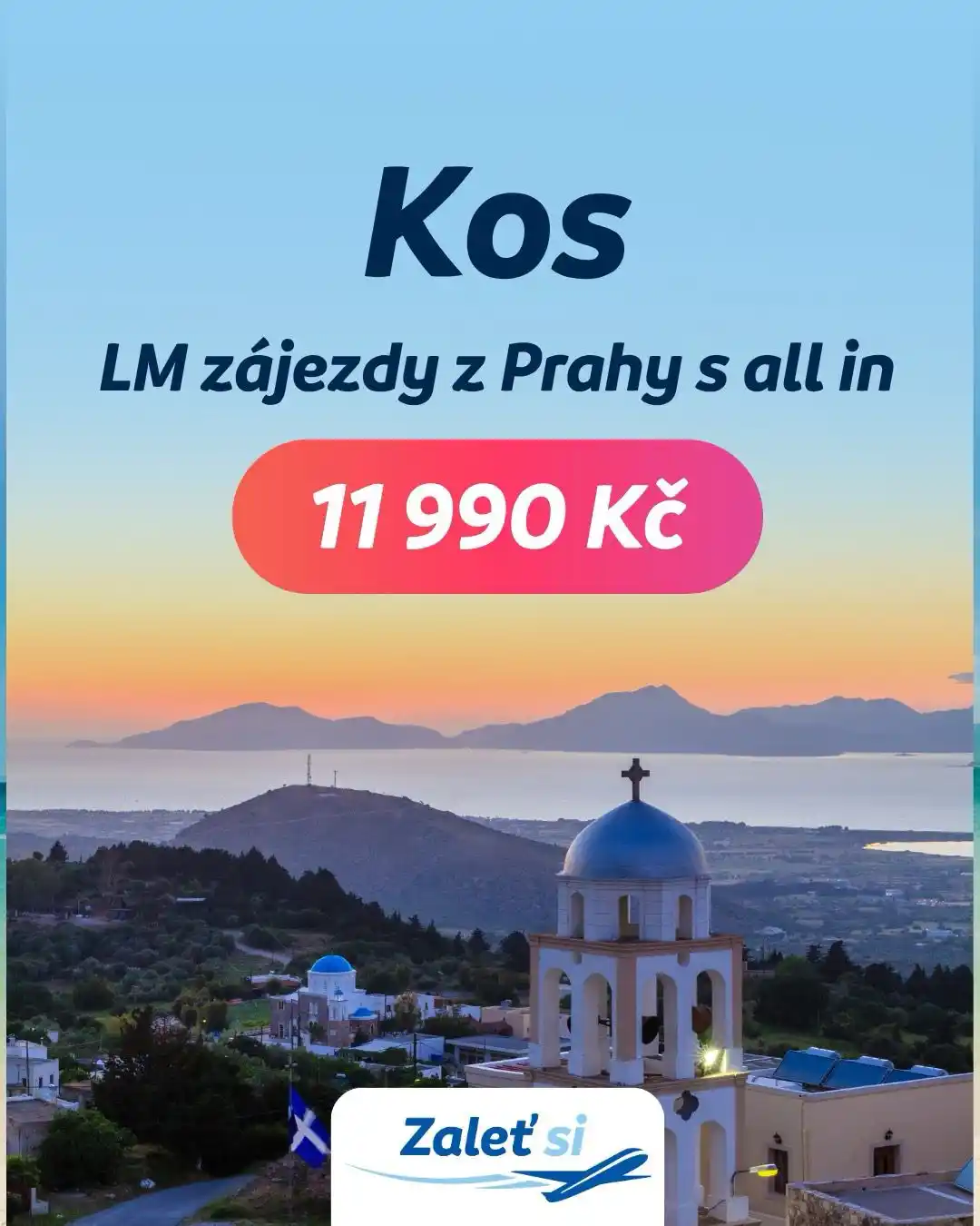 Image from Zaletsi.cz: Zítra večer, odlet do Řecka! 🇬🇷 Užij si týden plný sluníčka ☀️ a nav...
