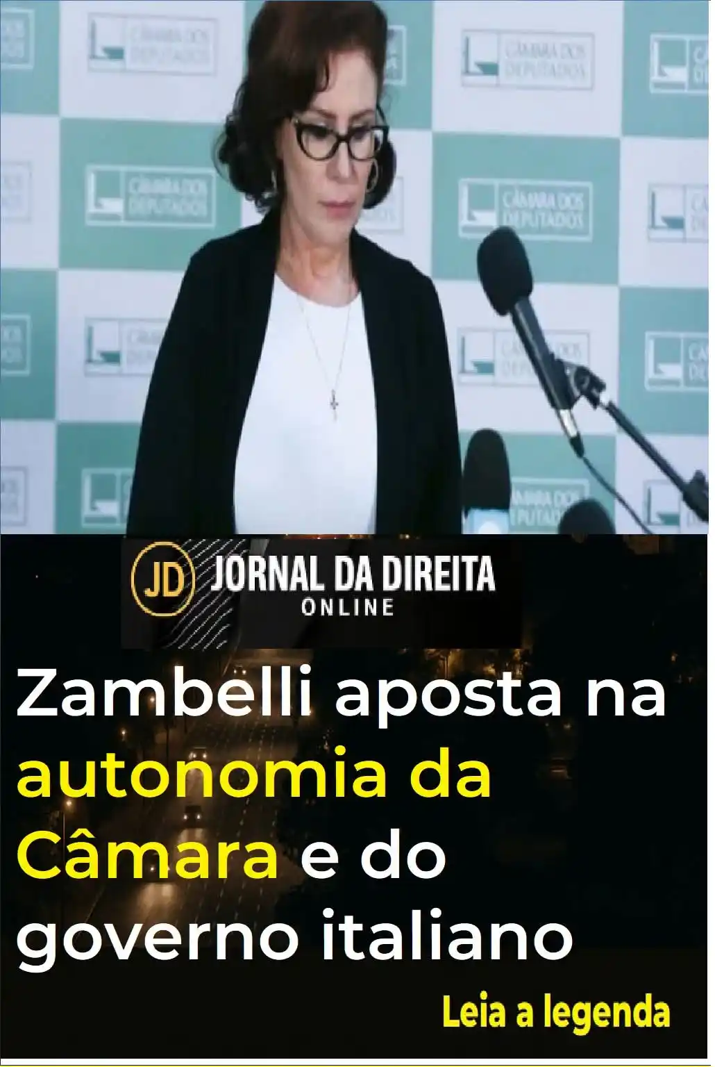 Image from Jornal Da Direita Online: A deputada federal licenciada Carla Zambelli (PL‑SP) afirmou, por meio...