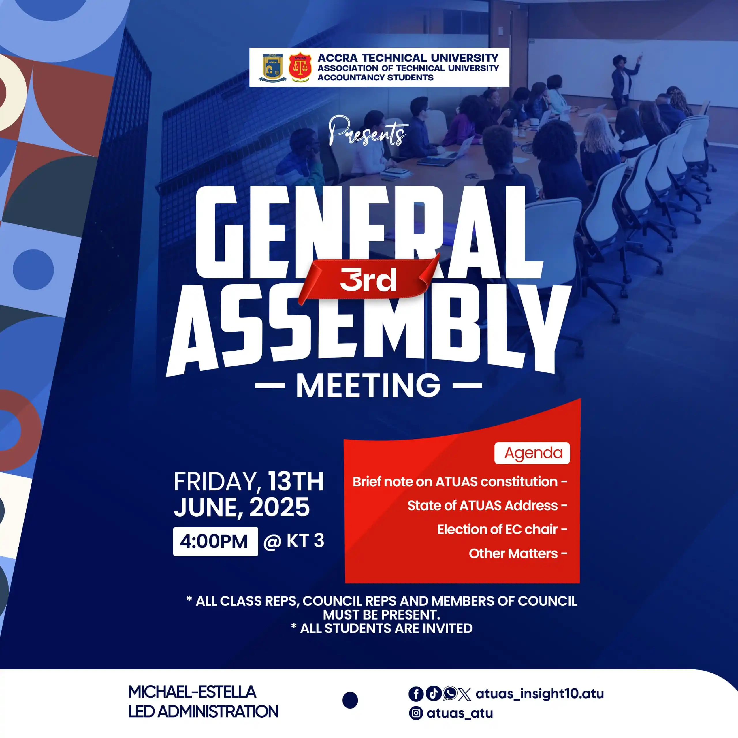 Image from atuas_insight10.atu: *A QUICK REMINDER TO ALL ACCOUNTING STUDENTS* The 3rd General Assembl...