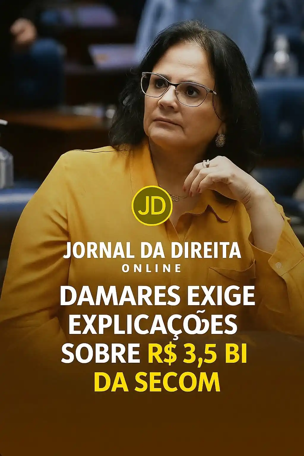 Image from Jornal Da Direita Online: A senadora Damares Alves (Republicanos‑DF) protocolou requerimento em ...