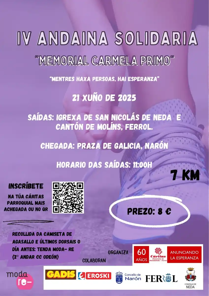 Image from Semana Santa de Ferrol: 🚶🏻♀️🚶🏼♂️*Andaina Solidaria "Memorial Carmela Primo", este sábado...