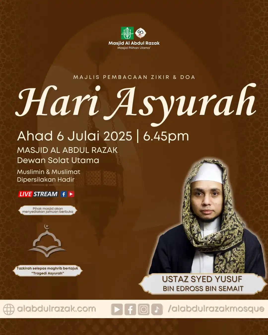 Image from Masjid Al Abdul Razak - Masjid Pilihan 'Ulama: Assalamu’alaikum Wr Wb, Para jemaah yang dirahmati Allah, Masjid Al A...