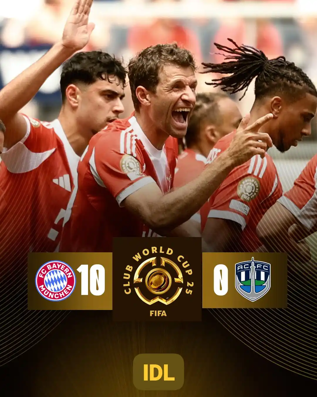 Image from Información Deportiva Luján: ATENTO BOCA: parejo hasta que empezó... 👀 🇩🇪 Bayern Munich aplastó...