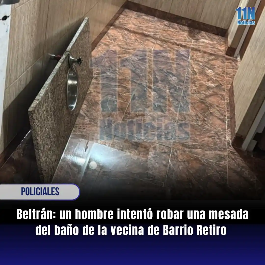 Image from 11Noticias: *🚔🚨 Beltrán: un hombre intentó robar una mesada del baño de la vecin...