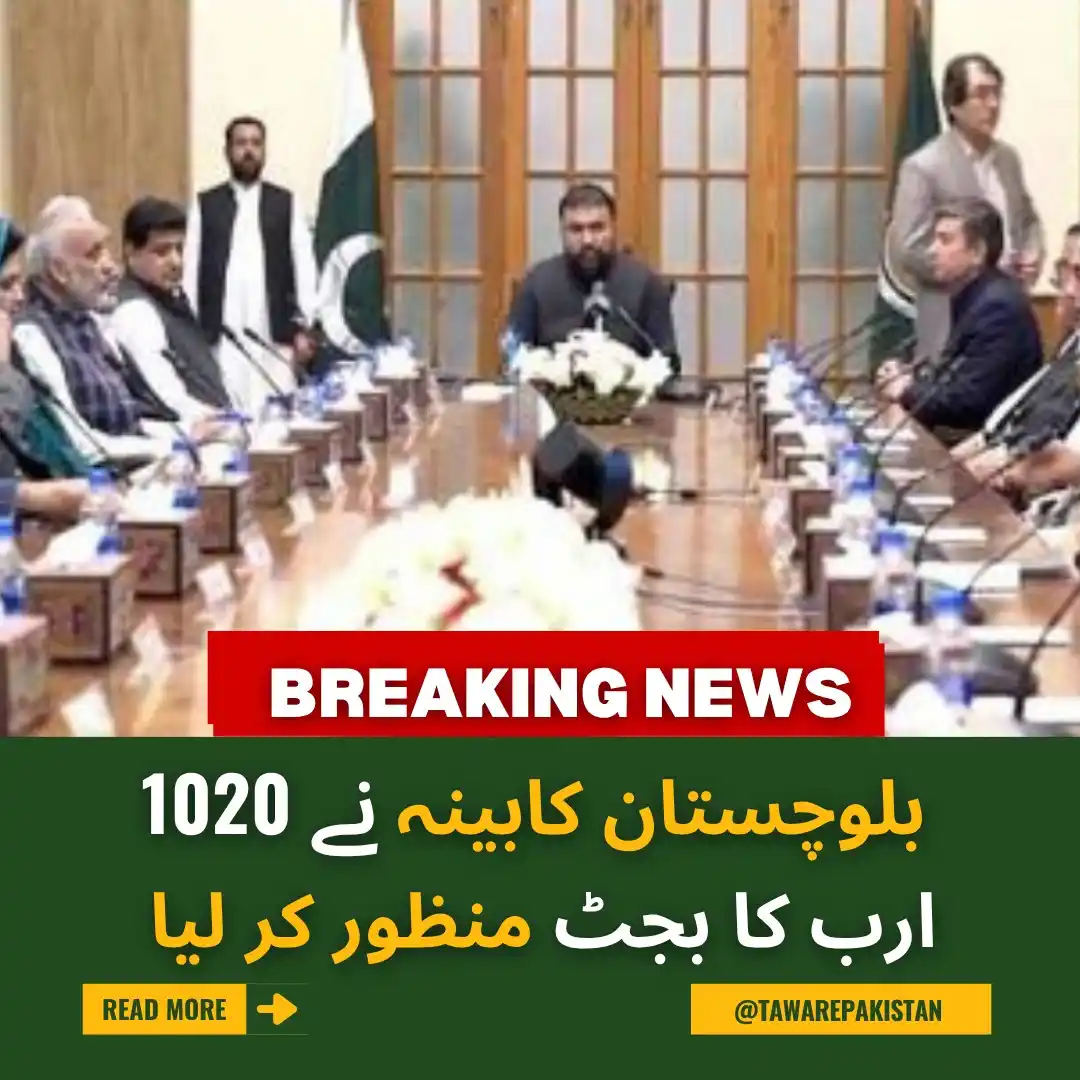Image from Tawar-e-Pakistan : بلوچستان کابینہ نے 1020 ارب کا بجٹ منظور کر لیا https://urdu.tawarepak...