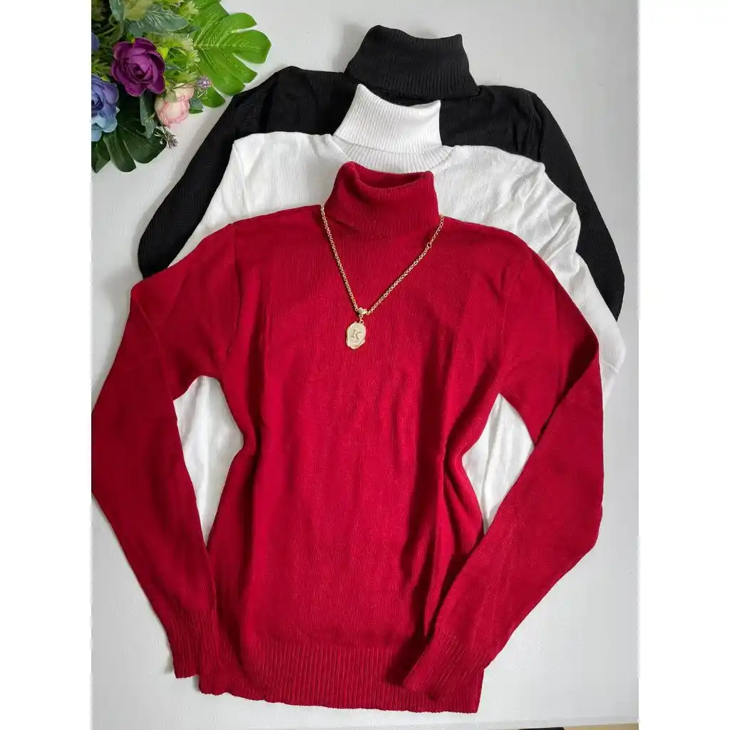 Image from Promos e ofertas | achadinho online : 🔥 Blusa gola alta tricot feminina inverno manga longa TAM :U 36 até 4...