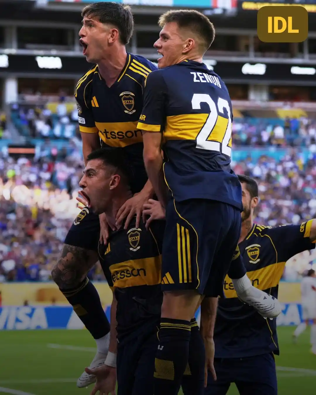 Image from Información Deportiva Luján: ¡BOCA SE VA AL DESCANSO ARRIBA ANTE EL BENFICA! 🔵🟡 ⚽️👊 El Xeneize ...