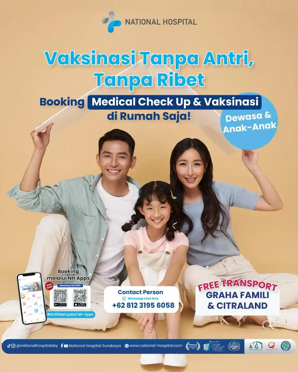Image from NATIONAL HOSPITAL: Booking Vaksinasi dan Medical Check Up dari Rumah/ Kantor? BISA! Vak...
