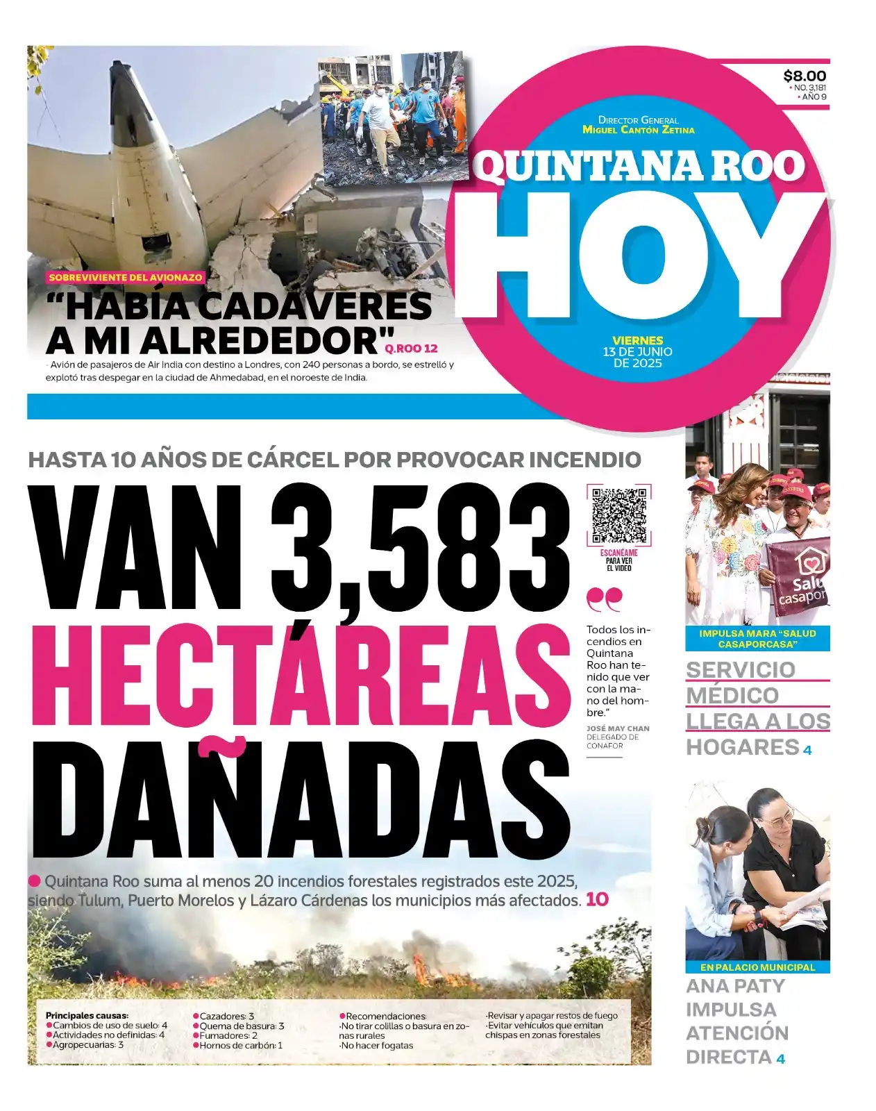 Image from Quintana Roo Hoy: ¡Buenos días! 😊 Nuestra portada de hoy viernes 13 de junio 2025 Va...