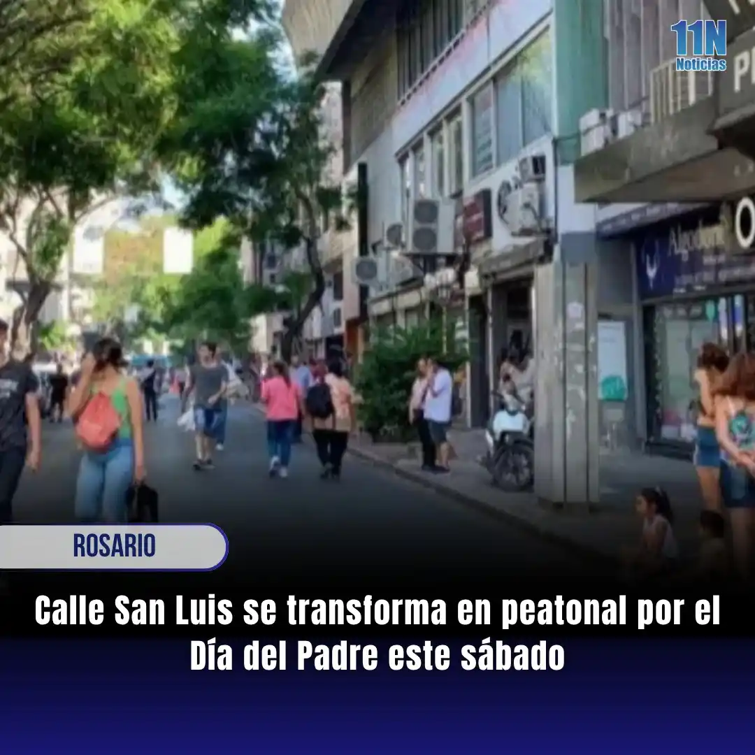 Image from 11Noticias: *🚶♀️▶️ Calle San Luis se transforma en peatonal por el Día del Padre...