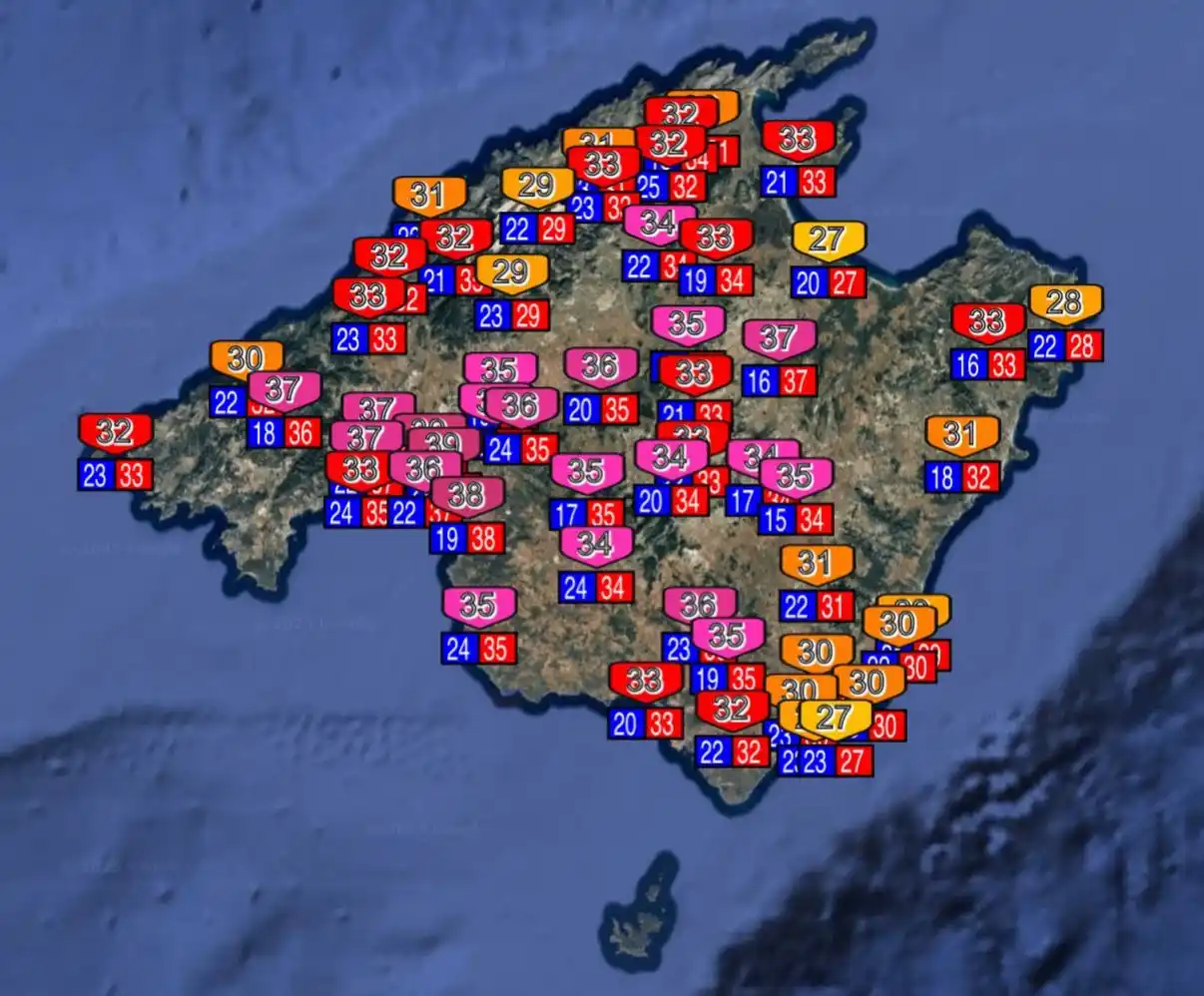 Image from METEO DE LES ILLES: Calor asfixiant ara mateix a <a class="text-blue-500 hover:underline c...