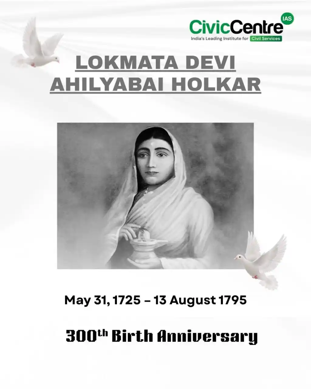 Image from CivicCentre IAS Academy: *CivicCentre IAS | Infographics |05-06-2025*  Lokmata Devi Ahilyabai H...