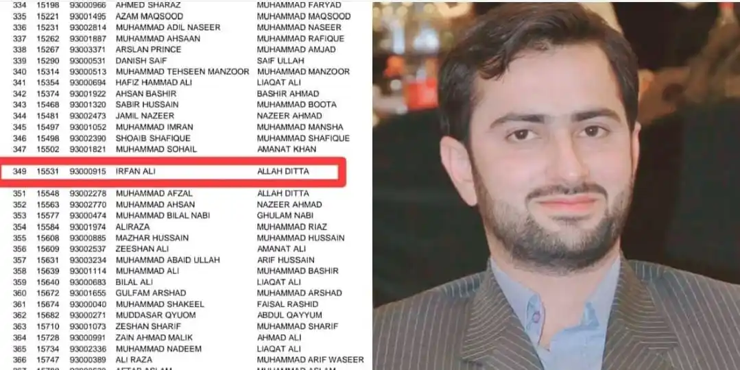 Image from Preparation with Sir Tauqeer PPSC FPSC CSS NTS PMS SPSC KPPSC AJKPSC OTS BPSC IBA FIA Jobs GK MCQs: Congratulations 👏 🎉🎉 Our Academy Irfan Ali s/o Allah Ditta (Batch-5...
