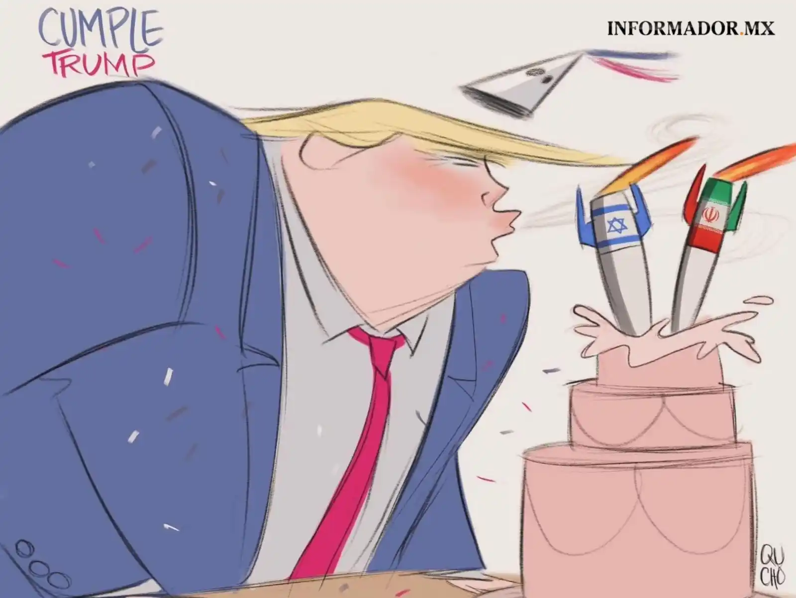 Image from El Informador: "Cumple Trump" ... Un <a class="text-blue-500 hover:underline cursor-p...