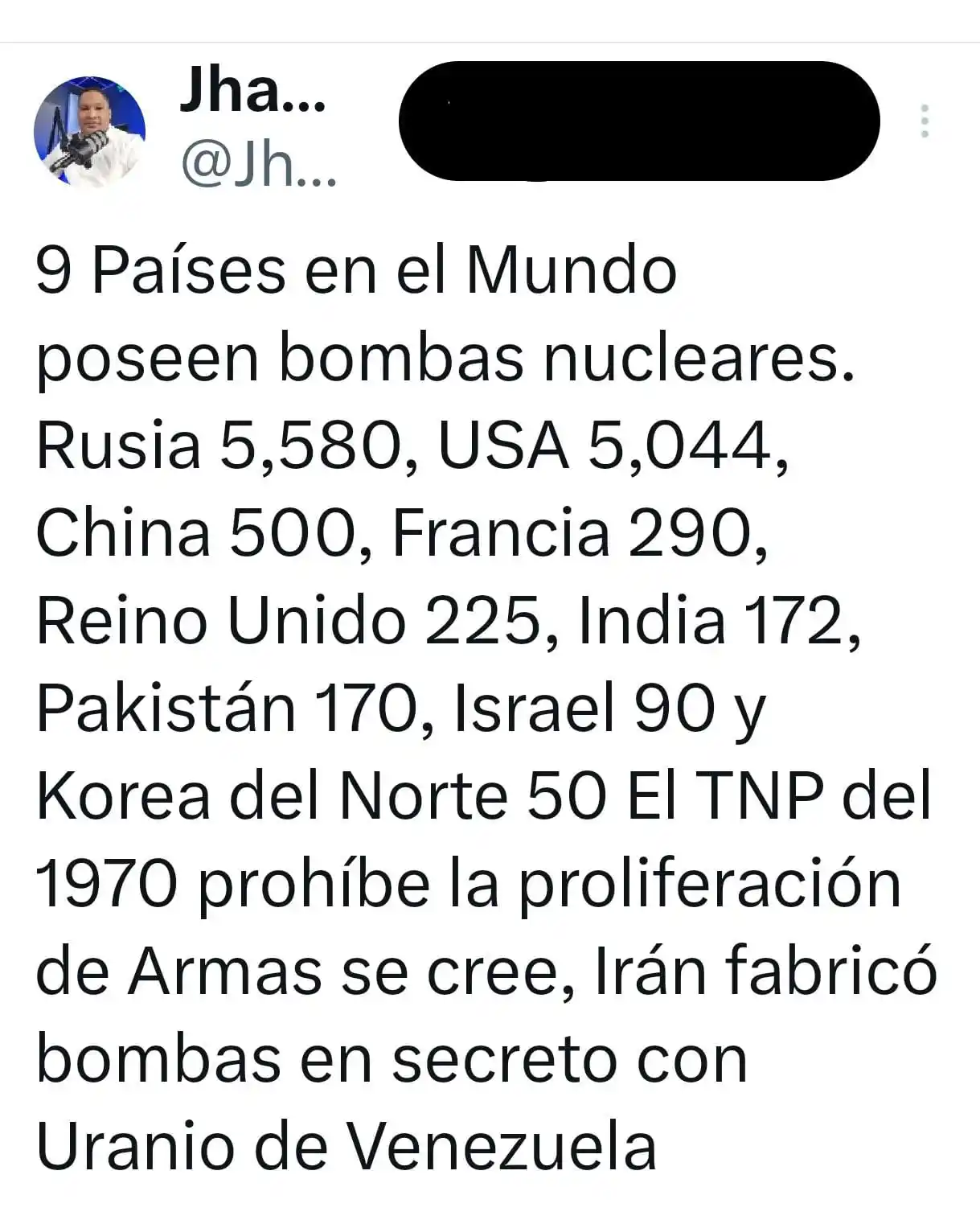 Image from Jhanel Ferreras Libre #fakenews: *Datos que debes saber sobre la Guerra Iran-Israel* <a class="text-blu...