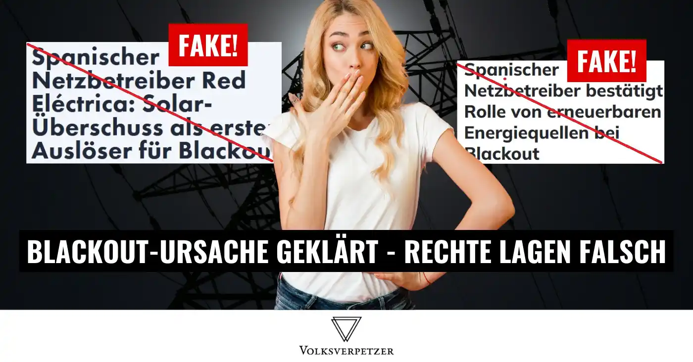 Image from Volksverpetzer: Die Ursache für den Blackout in Spanien aus dem April ist geklärt. Und...