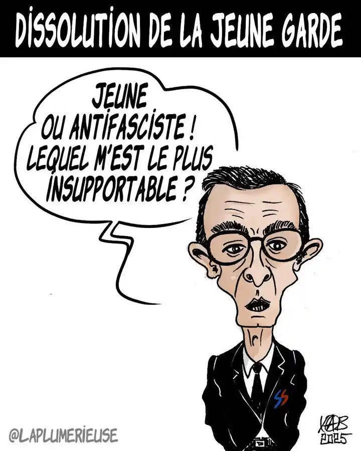 Image from L’insoumission: 🔴 Dissolution de la Jeune Garde : Bruno Retailleau s'en prend au plus...