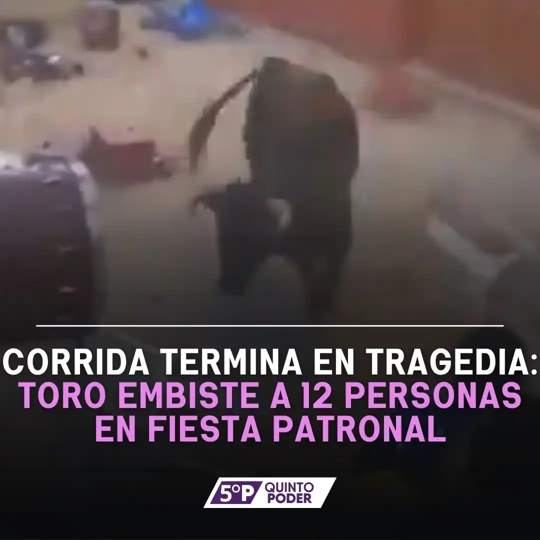 Image from Quinto Poder: Durante la festividad en Andamarca, Ayacucho, un toro escapó del corra...