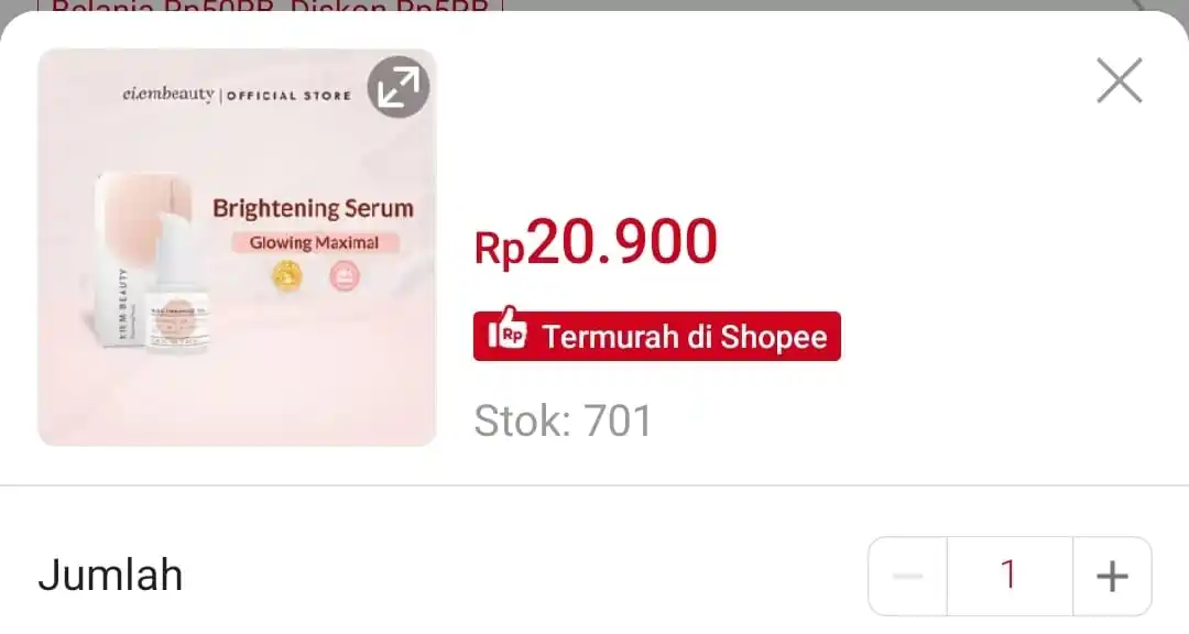 Image from DISKON SHOPEE 🛒: Eiem Beauty Brightening Serum https://s.shopee.co.id/9Upo4v0lHR?share_...