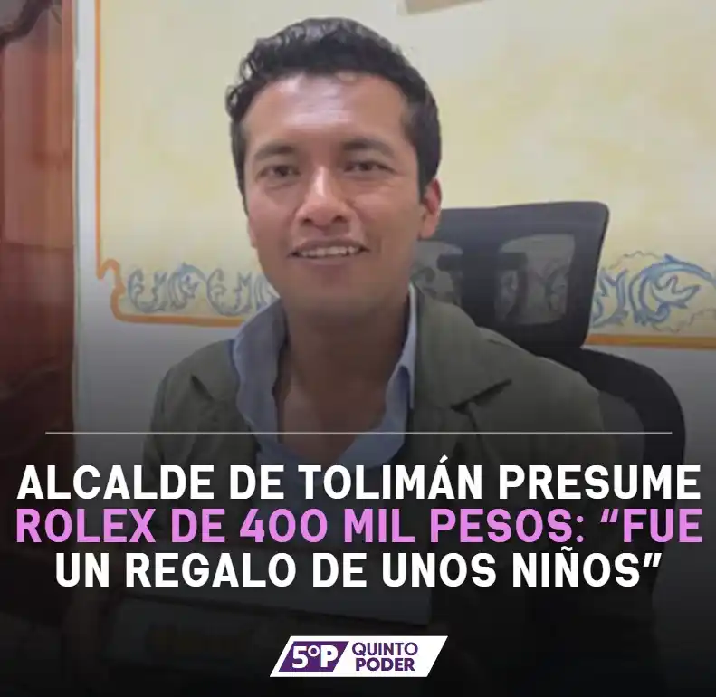 Image from Quinto Poder: El alcalde de Tolimán fue cuestionado por portar un reloj de lujo que ...